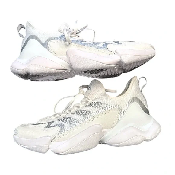 NWOT Adidas Impact FLX Mahomes Football Training Shoes White silver and pink - Picture 2 of 8